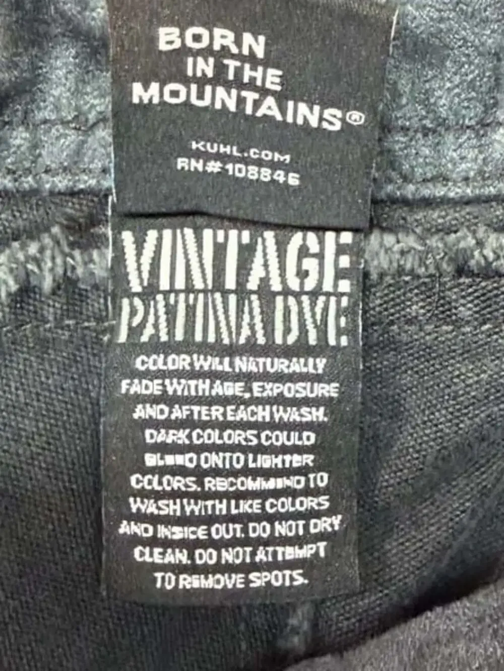 Kuhl Men's Charcoal Grey Vintage Patina Dye Canvas Hiking Work Pants 36x34